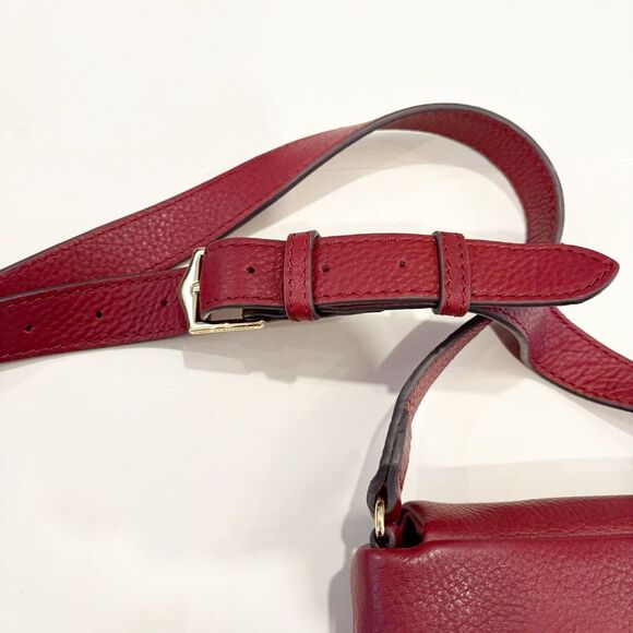 Aimee Kestenberg Leather Crossbody Handbag Burgundy - Picture 8 of 9